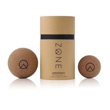 Large and small cork Zone massage balls and Kraft packaging tube